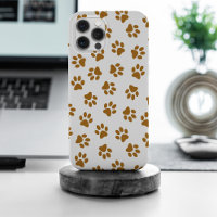 Motif de pattes, pattes de chien, pattes dorées or
