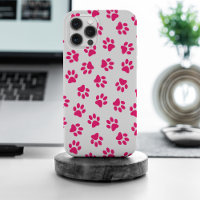 Motif de pattes, pattes de chien, pattes roses