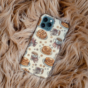 Coque iPhone 16 Pro Max Motif de petit-déjeuner d'hiver confortable Crêp
