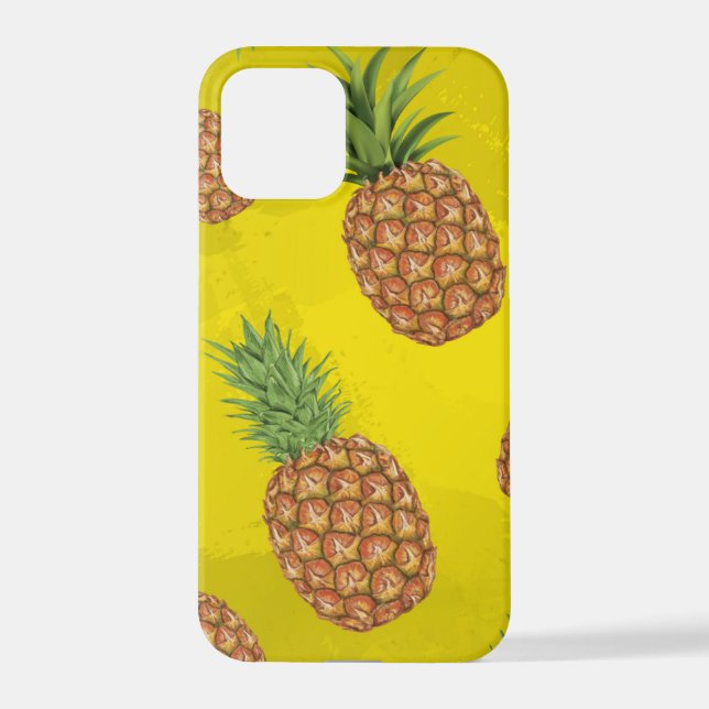 Coque iPhone Motif de pomme de pin d'aquarelle 3 (Verso)