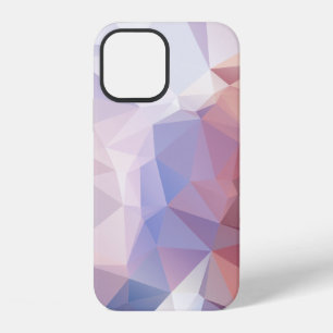 Coque iPhone 12 Motif de pyramide abstraite rose violet tendre
