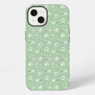 Etui iPhone 13 Motif de rose en vert clair