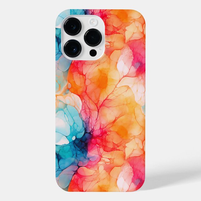 Coque iPhone Motif d'encre Abstrait (Verso)