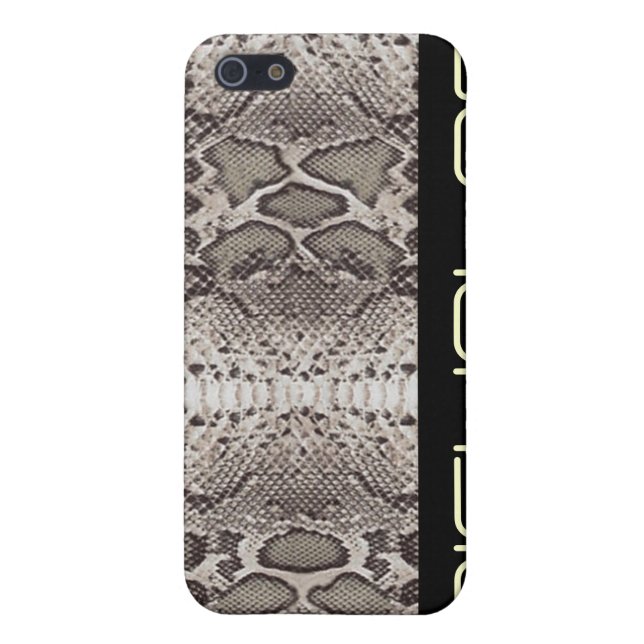 Coque iPhone Motif d'impression de peau de serpent (Dos)