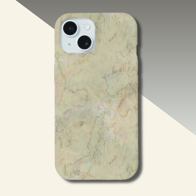 Coque iPhone Motif en marbre crème (Créateur téléchargé)