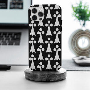 Motif Ermine, Motif médiéval, Blanc sur Noir