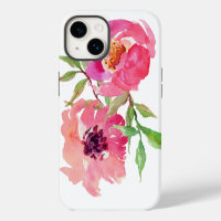 Motif floral aquarelle rose féminin
