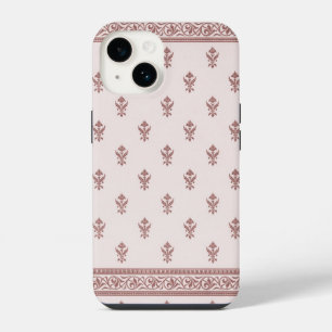 Coque Pour iPhone 14 Motif floral en rose champignon