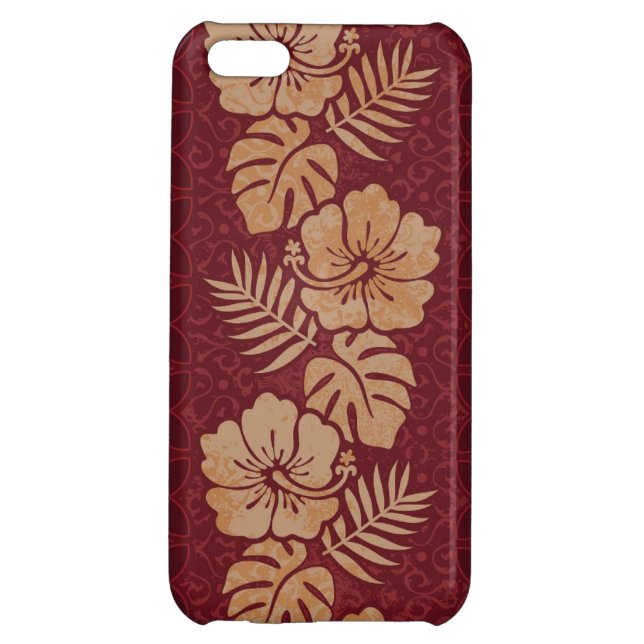 Coque iPhone Motif floral hawaïen (Dos)