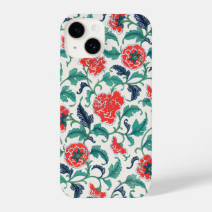 Coque Pour iPhone 14 Motif floral rouge et vert