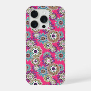 Motif floral rustique coloré rétro