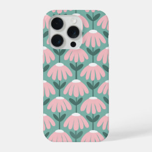 Motif floral vintage rose & vert
