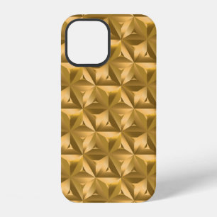 Coque iPhone 12 Motif géométrique doré luxueux sans couture