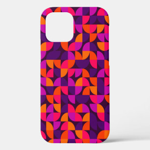 Coque iPhone 12 Motif géométrique sans couture. Abstrait vintage v