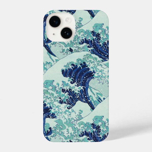 Coque iPhone Motif Hokusai Blue Waves (Verso)