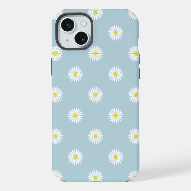Coque iPhone Motif illustratif sur bleu pâle (Verso)