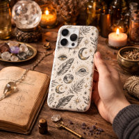 Motif lunaire céleste mystique étoiles