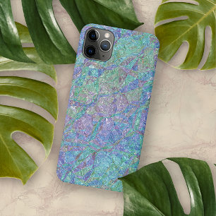 Coque iPhone 16 Pro Max Motif marbré violet bleu turquoise rose