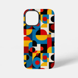Coque iPhone 12 Mini Motif moderne géométrique dans le style Bauhaus