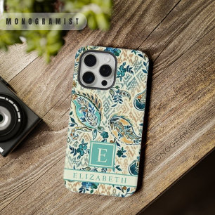 Motif Paisley Personnalisable Bleu Foncé Clair Bla