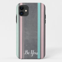 Coque iphone motif Pastel strié