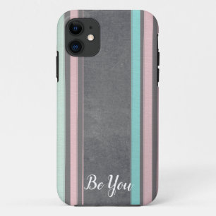 Coque iphone motif Pastel strié