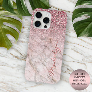 Motif personnalisé rose gold paillettes blush rose
