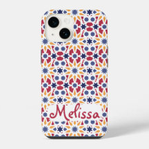 Motif rétro marocain Zellije avec nom