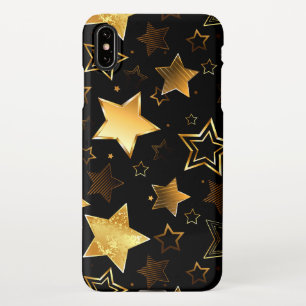 Coque iPhone XS Max Motif sans couture avec étoiles d'or