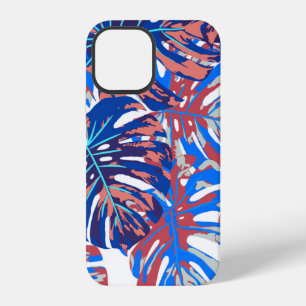 Coque iPhone 12 Motif sans couture de feuilles de Monstera