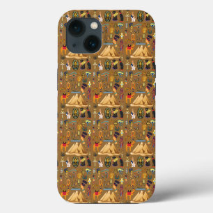 Etui iPhone 13 Motif Symbole Hiéroglyphique Égyptien Ancien