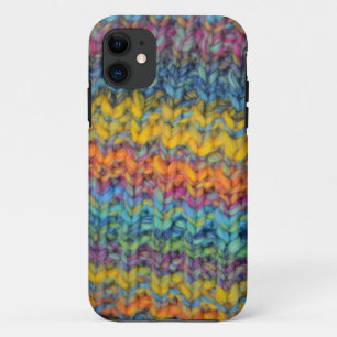 Coque iphone motif tricot coloré