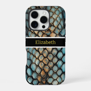 Coque iPhone 16 Pro Motifs complexes de la peau d'un serpent venimeux
