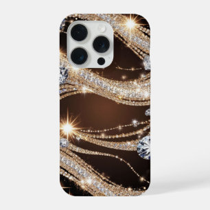 Motifs de vagues en or et diamant