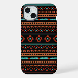 Motifs Mixtes Noir Sarcelle Rouille Aztèque