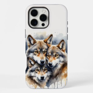 Coque iPhone 16 Pro Max Mountain Nature Wilderness Mountains Wolf Family
