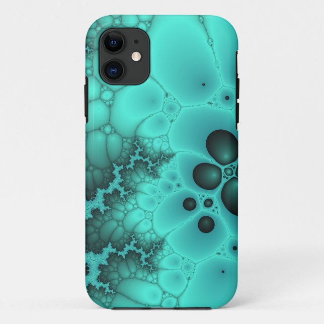 coque iphone mousse turquoise (Dos)