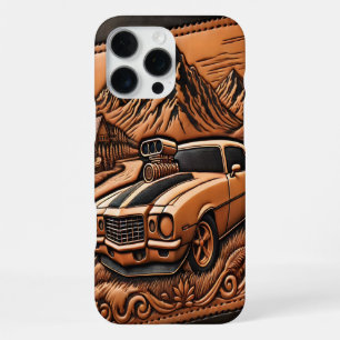 Coque iPhone 16 Pro Max Muscle Car dans un paysage de rêve