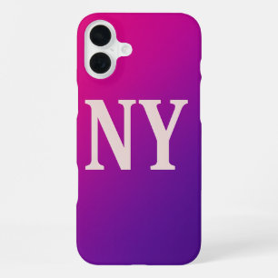 Coque iPhone 16 Plus Neon Skyline NY - Bold & Chic