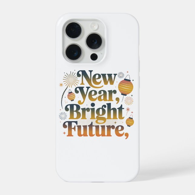 Coque iPhone New Year Bright Future Aesthetic Phone Case (Verso)