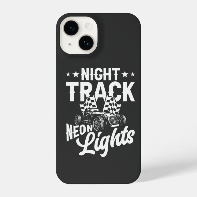 Coque iPhone Night Track Neon Lights White Formula  (Verso)