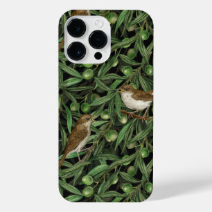Coque Pour Pour iPhone 14 Pro Max Nightingales dans l'olivier 3