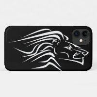 Coque iphone noir avec Lion coureur - Vos couleurs