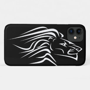 Coque iphone noir avec Lion coureur - Vos couleurs