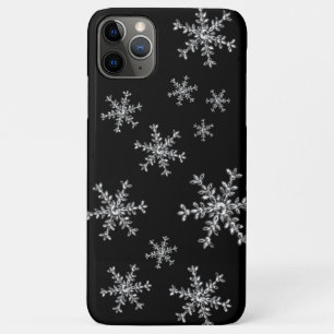 Coque iphone noir Crystal Snowflakes