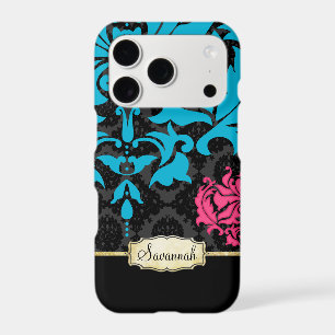 Coque iphone noir et or rose personnalisé Aqua