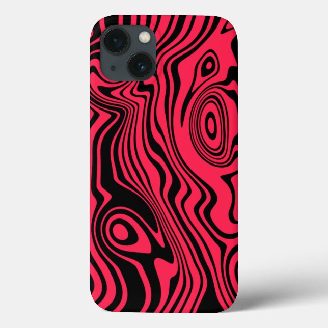 Coque iphone noir et rouge - Choisir la couleur (Verso)