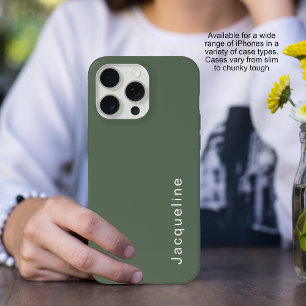 Nom de bloc de couleur vert moderne minimaliste Sc