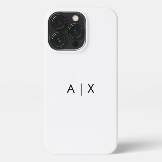 Coque iPhone Nom de couple simple monogrammé (Verso)