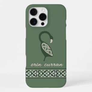 Coque iPhone 16 Pro Max Nom Irish Knot Bordure Oiseau décoratif